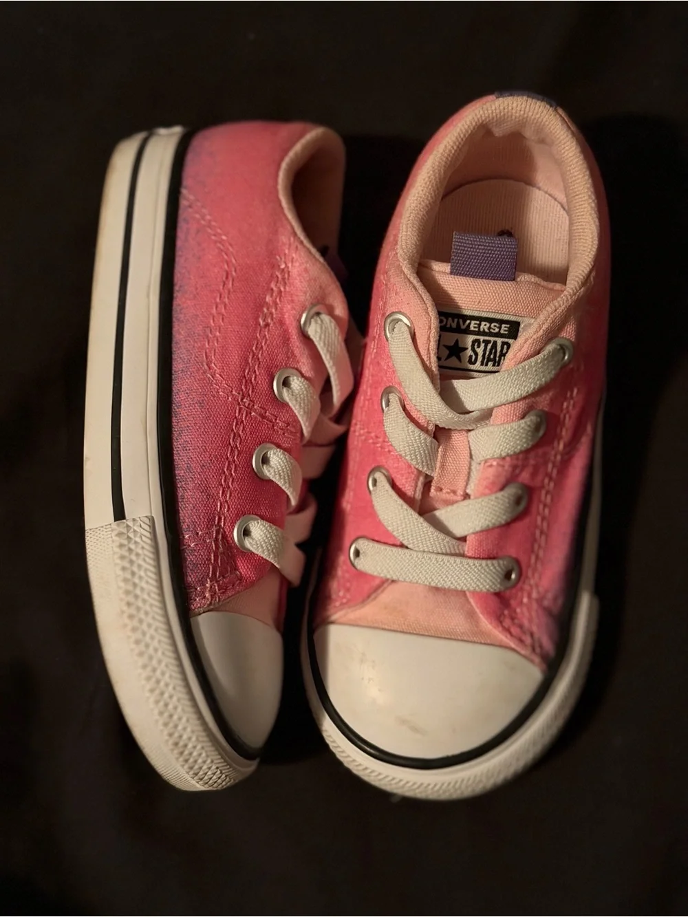 Converse Kids Pink Canvas Low-Top Sneakers